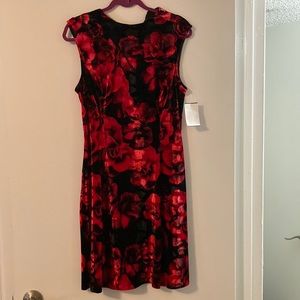Connected Apparel A-line Velvet Dress